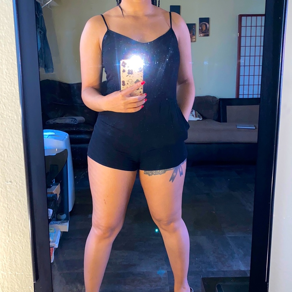 H&M BLACK ROMPER